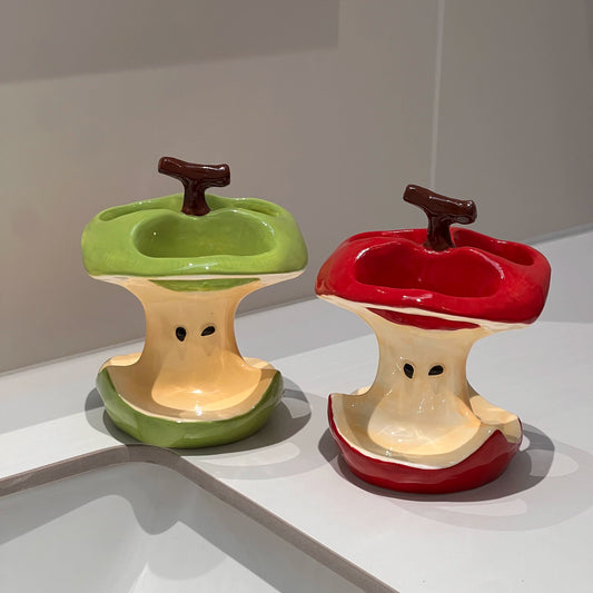 Apple Core Toothbrush Holder