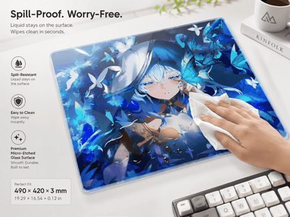 Shorekeeper Ethereal Anime Tempered Glass Mousepad
