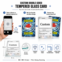 Custom Double-Sided Tempered Glass Trading Game Card