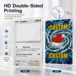 Custom Double-Sided Tempered Glass Trading Game Card