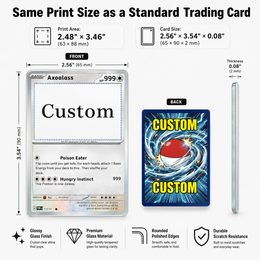 Custom Double-Sided Tempered Glass Trading Game Card