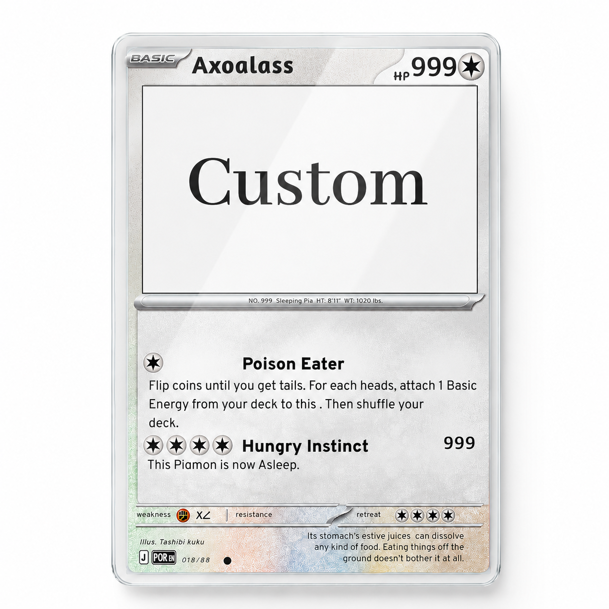 Custom Tempered Glass Trading Game Card