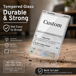 Custom Tempered Glass Trading Game Card