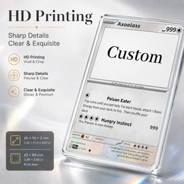 Custom Tempered Glass Trading Game Card