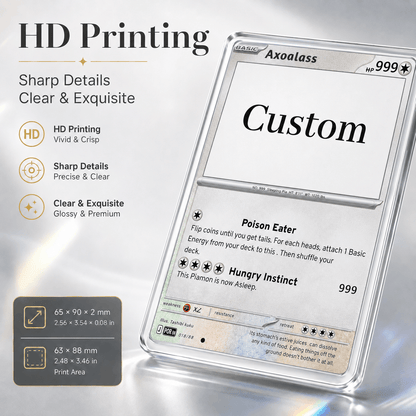 Custom Tempered Glass Trading Game Card