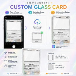 Custom Tempered Glass Trading Game Card