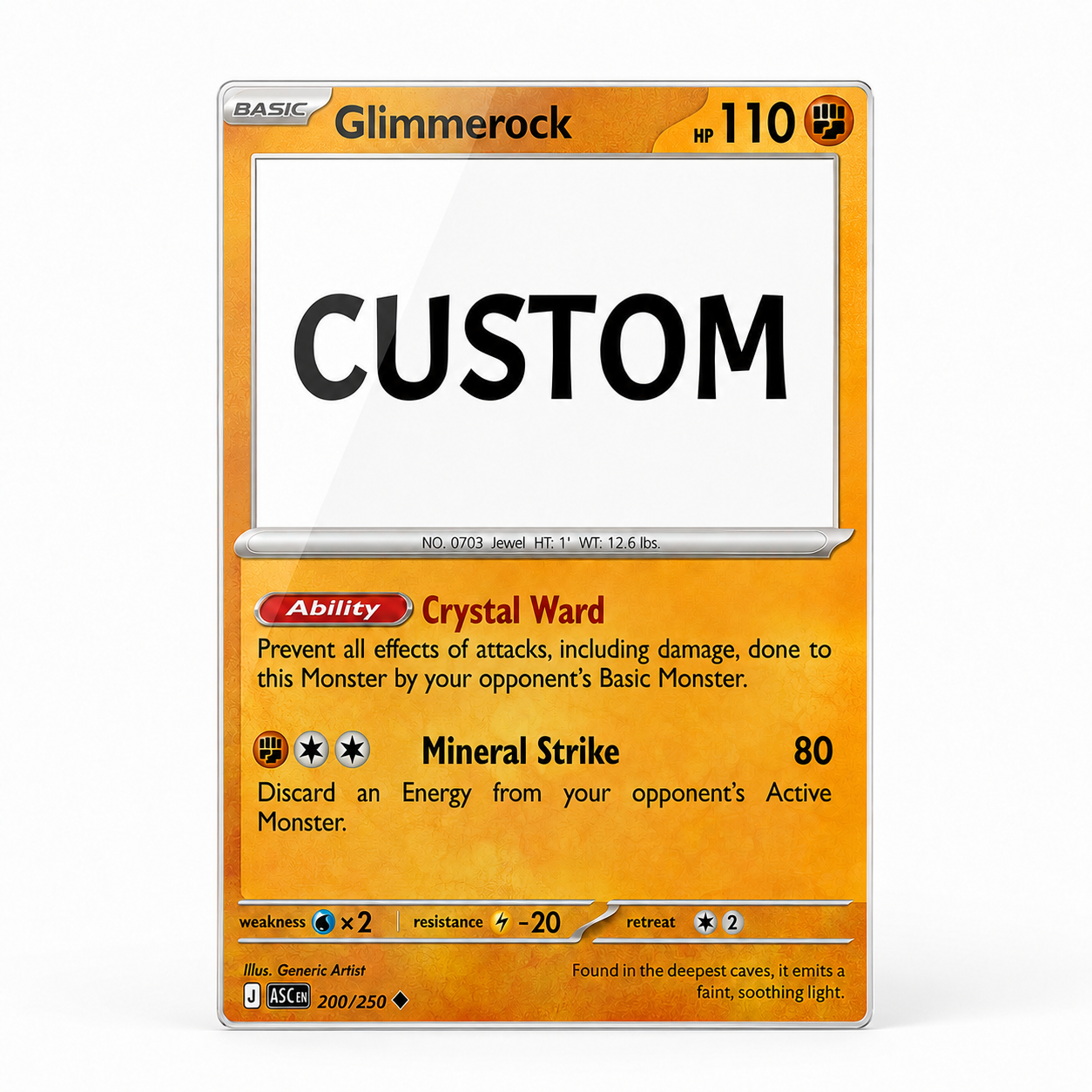 Custom Tempered Glass Trading Card