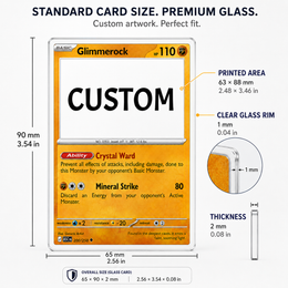 Custom Tempered Glass Trading Card