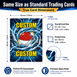 Custom Double-Sided Tempered Glass Trading Card