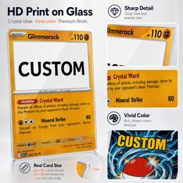 Custom Double-Sided Tempered Glass Trading Card
