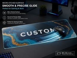 Custom Image Large Glass Mouse Pad