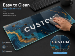 Custom Image Large Glass Mouse Pad