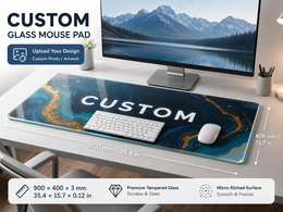Custom Image Large Glass Mouse Pad
