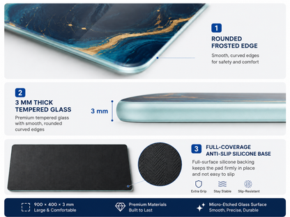 Custom Image Large Glass Mouse Pad