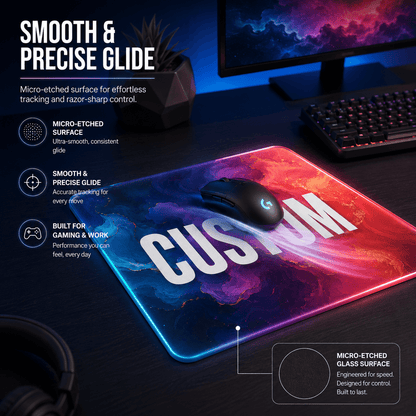 Custom Tempered Glass Mousepad