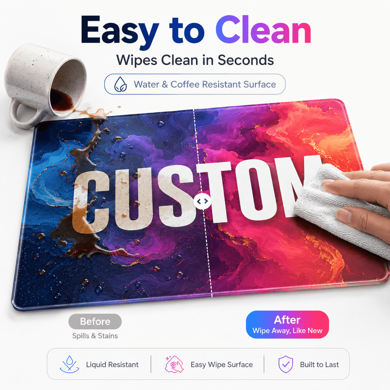 Custom Tempered Glass Mousepad