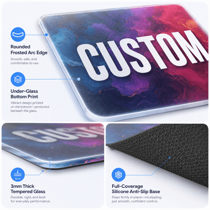 Custom Tempered Glass Mousepad