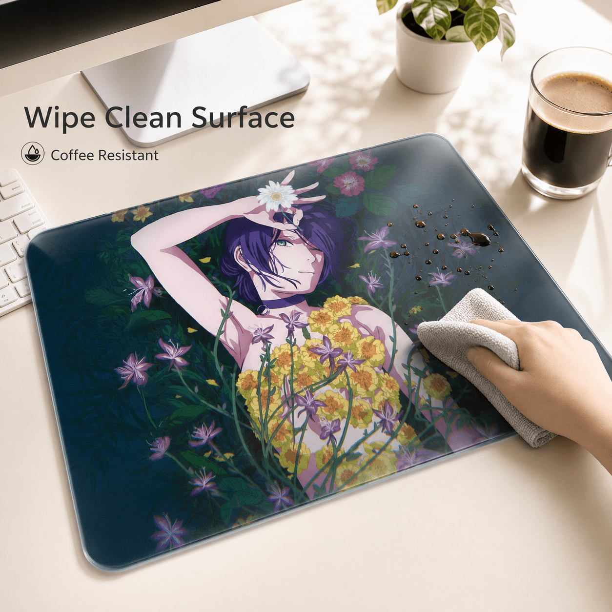Reze Tempered Glass Mousepad