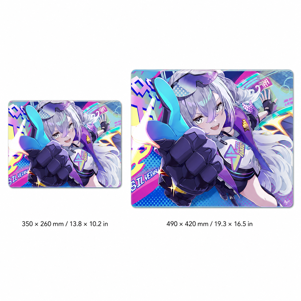 Silver Wolf Tempered Glass Mousepad