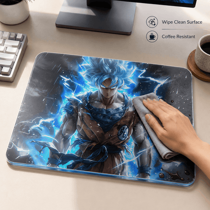 Super Saiyan Tempered Glass Mousepad