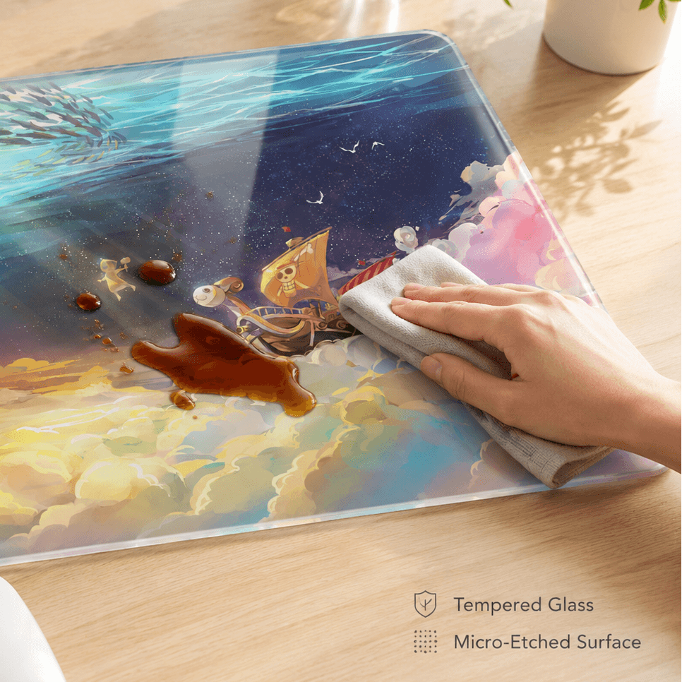 Going Merry Tempered Glass Mouse Pad
