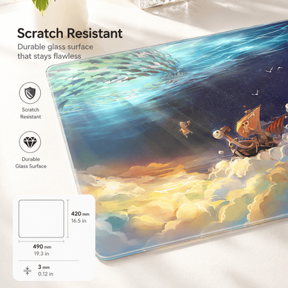 Going Merry Tempered Glass Mouse Pad