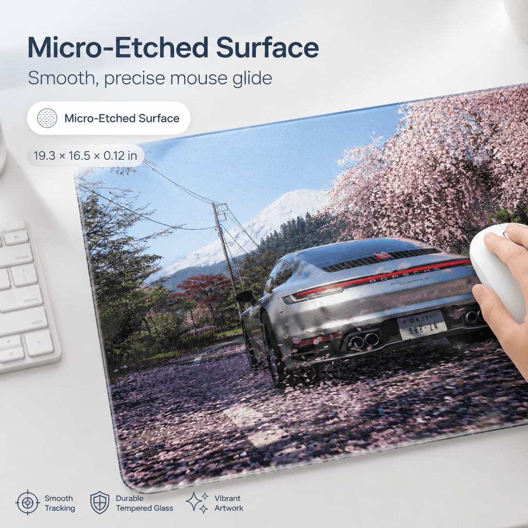 Horizon Racing Tempered Glass Mousepad