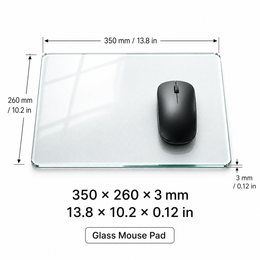 Beach Sunset Tempered Glass Mousepad