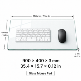 Epic Dragon Large Tempered Glass Mouse Pad