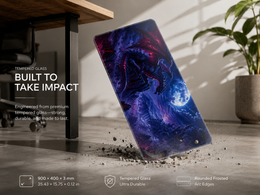 Epic Dragon Large Tempered Glass Mouse Pad