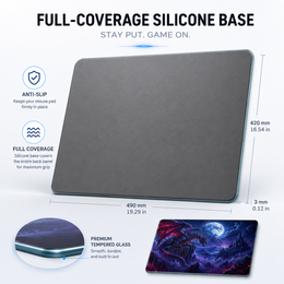 Dark Dragon Tempered Glass Mousepad