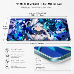 Shorekeeper Ethereal Anime Large Tempered Glass Mouse Pad