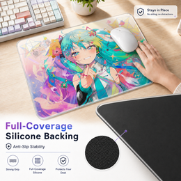 Cyberpunk Anime Idol Tempered Glass Mousepad