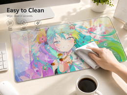 Cyberpunk Anime Idol Large Tempered Glass Mouse Pad