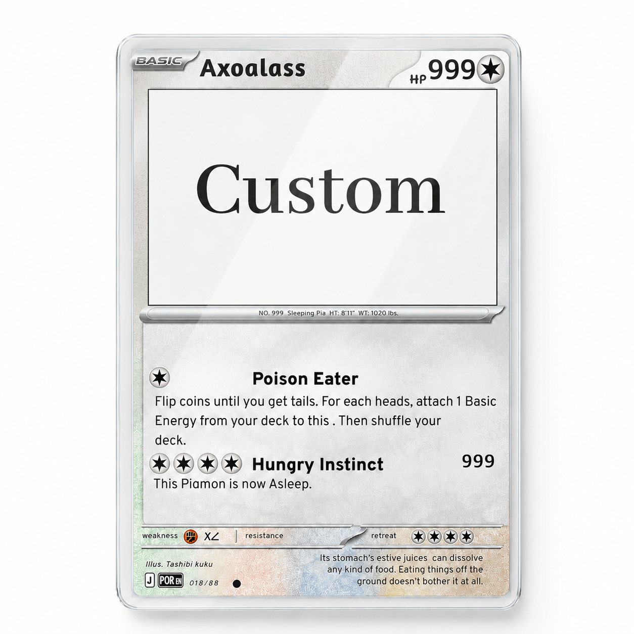 Custom Tempered Glass Trading Game Card