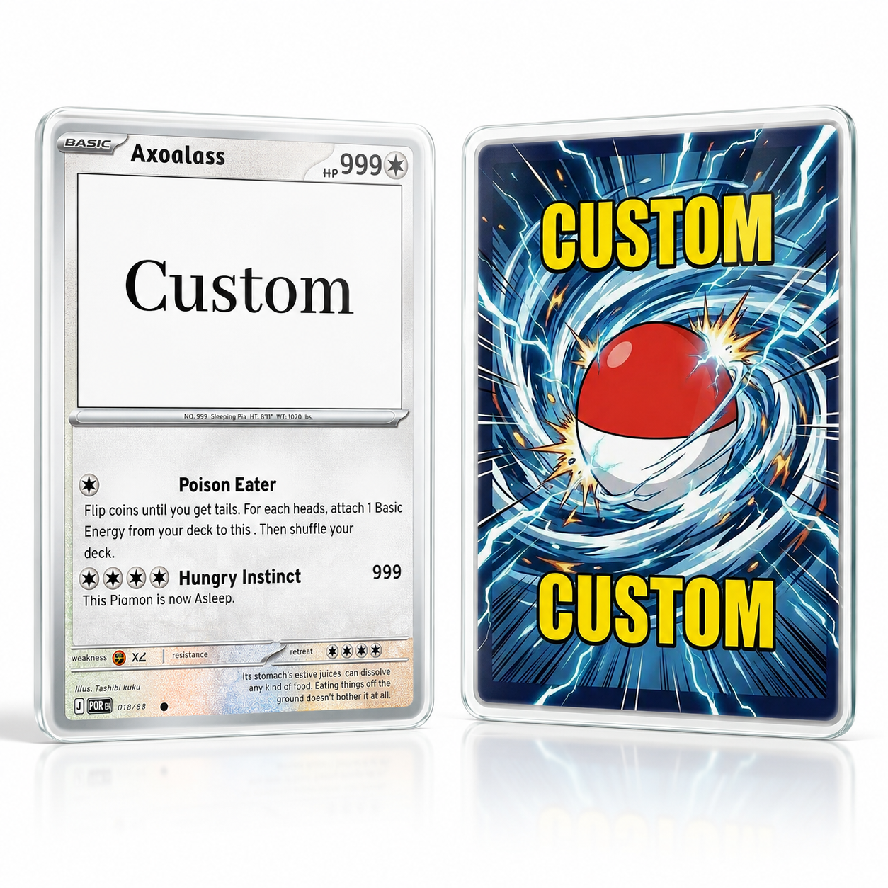 Custom Double-Sided Tempered Glass Trading Game Card