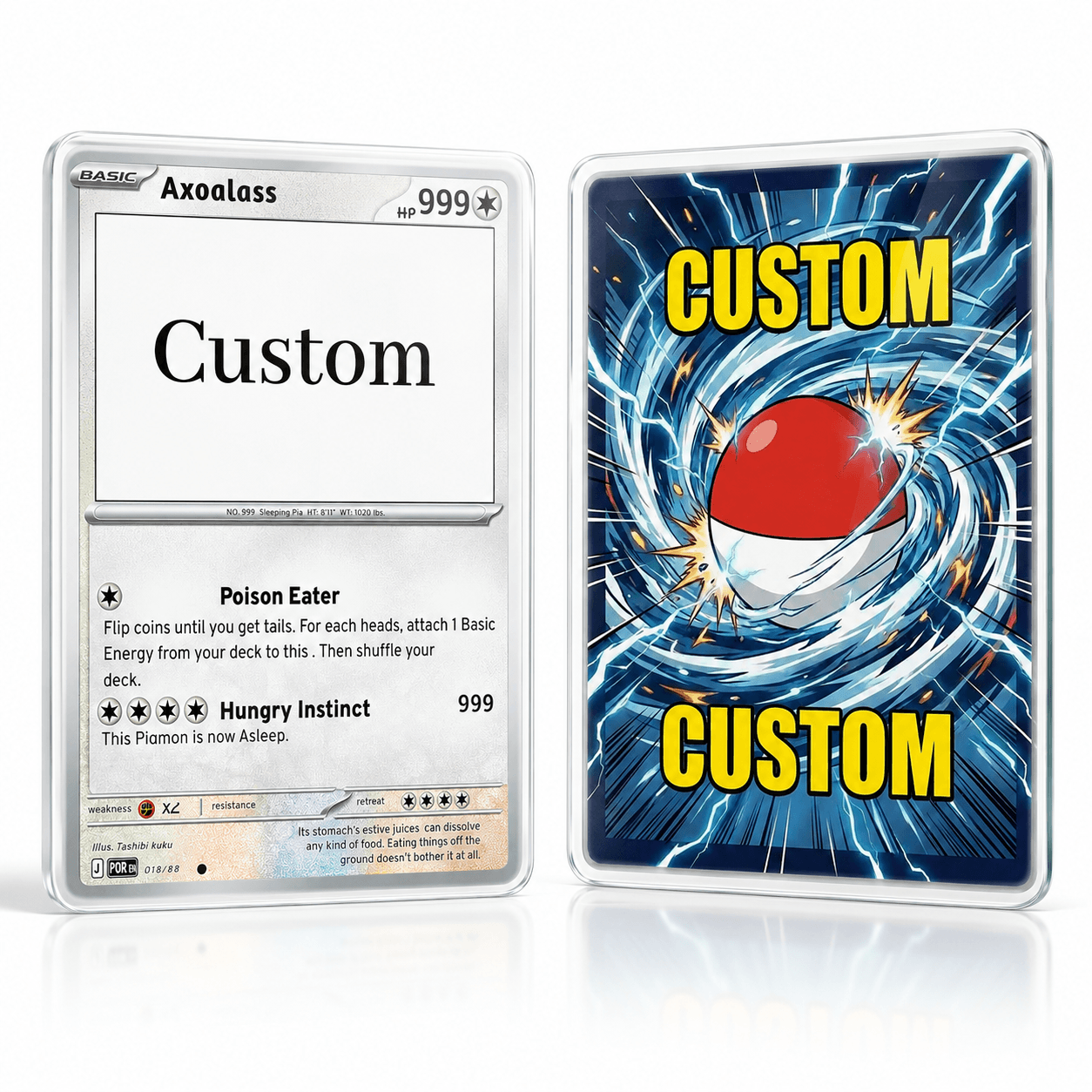 Custom Double-Sided Tempered Glass Trading Game Card
