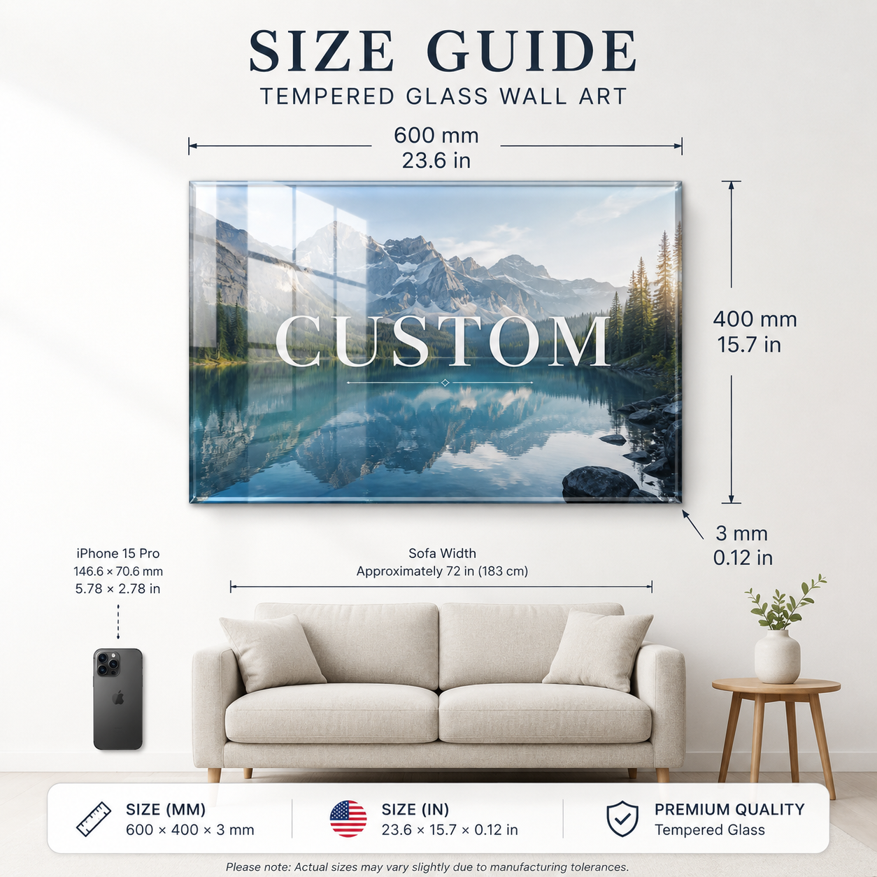Custom Tempered Glass Wall Art