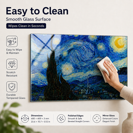 Starry Night Premium Tempered Glass Wall Art