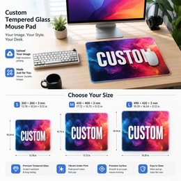 Custom Tempered Glass Mousepad