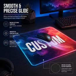 Custom Tempered Glass Mousepad