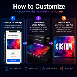 Custom Tempered Glass Mousepad