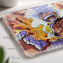 Luffy Gear 5 Tempered Glass Mousepad