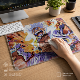 Luffy Gear 5 Tempered Glass Mousepad