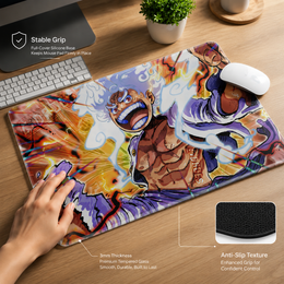 Luffy Gear 5 Tempered Glass Mousepad