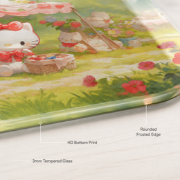Hello Cat Tempered Glass Mousepad
