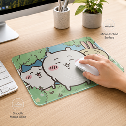 Kawaii Friends Tempered Glass Mousepad