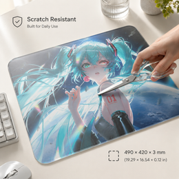 Miku Tempered Glass Mousepad