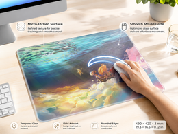 Going Merry Tempered Glass Mouse Pad