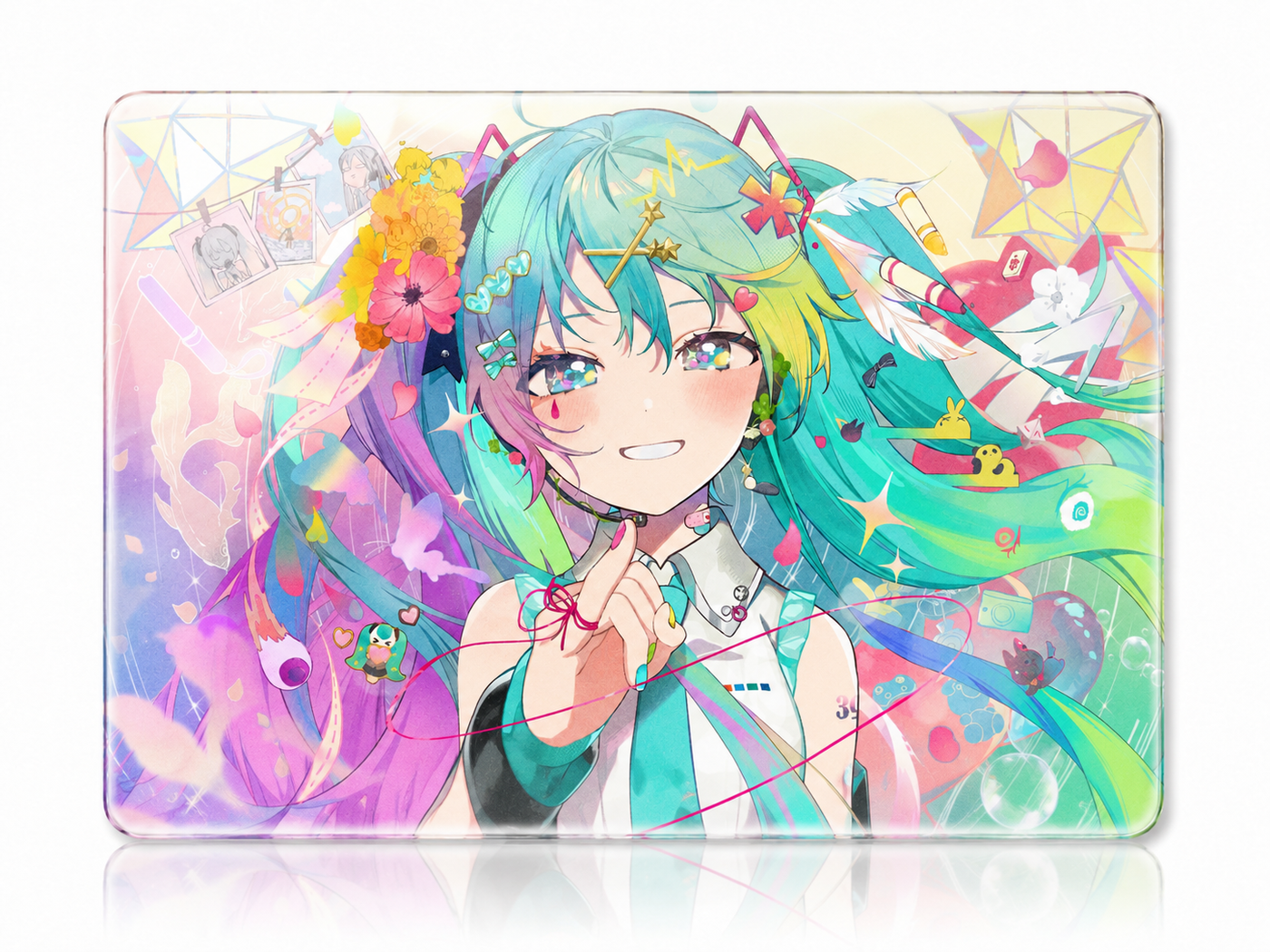 Cyberpunk Anime Idol Tempered Glass Mousepad